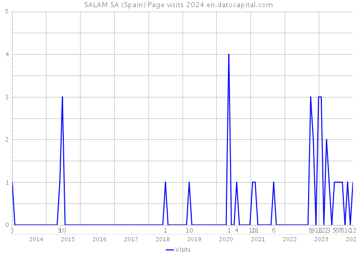 SALAM SA (Spain) Page visits 2024 
