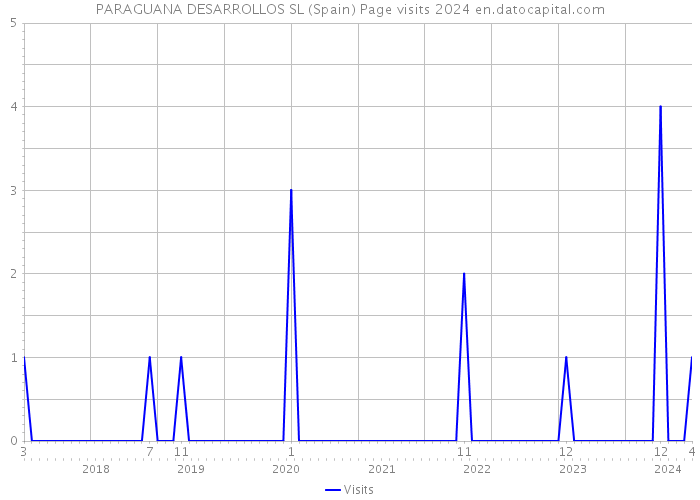 PARAGUANA DESARROLLOS SL (Spain) Page visits 2024 