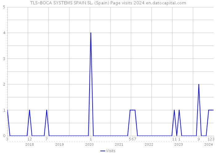 TLS-BOCA SYSTEMS SPAIN SL. (Spain) Page visits 2024 