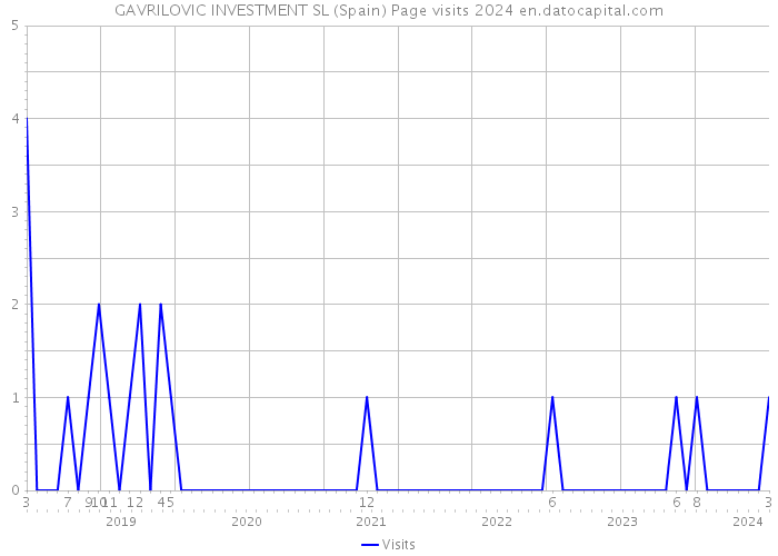 GAVRILOVIC INVESTMENT SL (Spain) Page visits 2024 