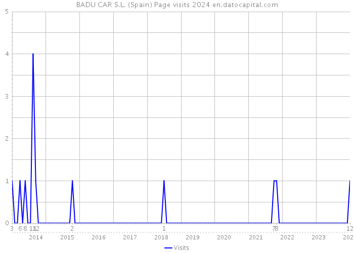 BADU CAR S.L. (Spain) Page visits 2024 