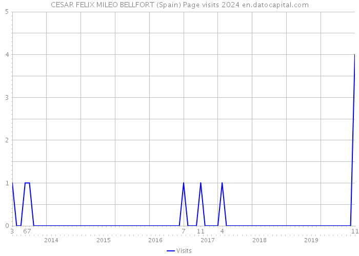 CESAR FELIX MILEO BELLFORT (Spain) Page visits 2024 