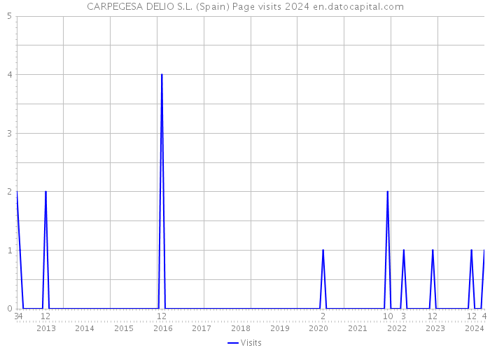 CARPEGESA DELIO S.L. (Spain) Page visits 2024 