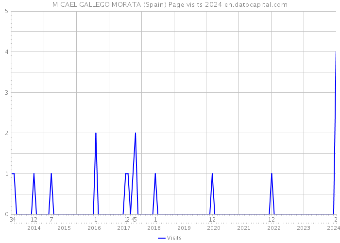 MICAEL GALLEGO MORATA (Spain) Page visits 2024 