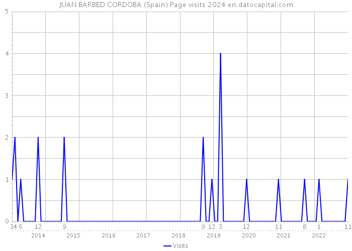 JUAN BARBED CORDOBA (Spain) Page visits 2024 
