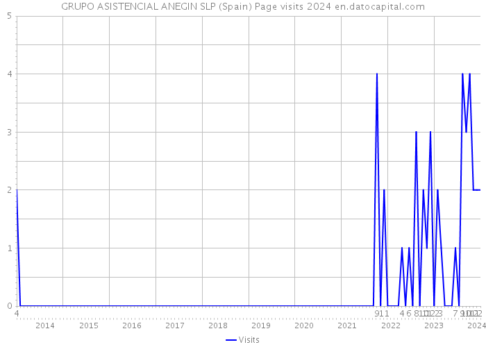 GRUPO ASISTENCIAL ANEGIN SLP (Spain) Page visits 2024 