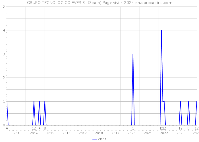 GRUPO TECNOLOGICO EVER SL (Spain) Page visits 2024 