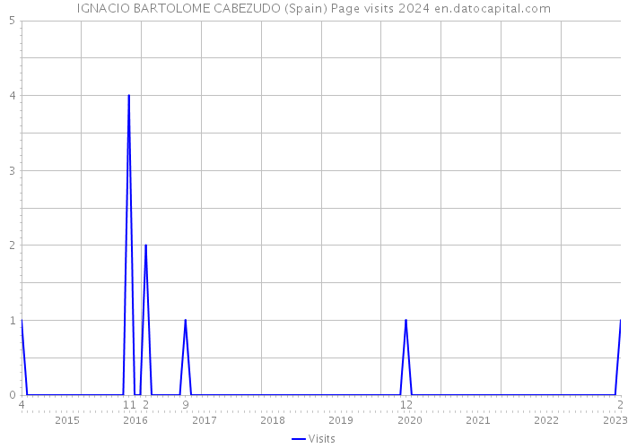 IGNACIO BARTOLOME CABEZUDO (Spain) Page visits 2024 
