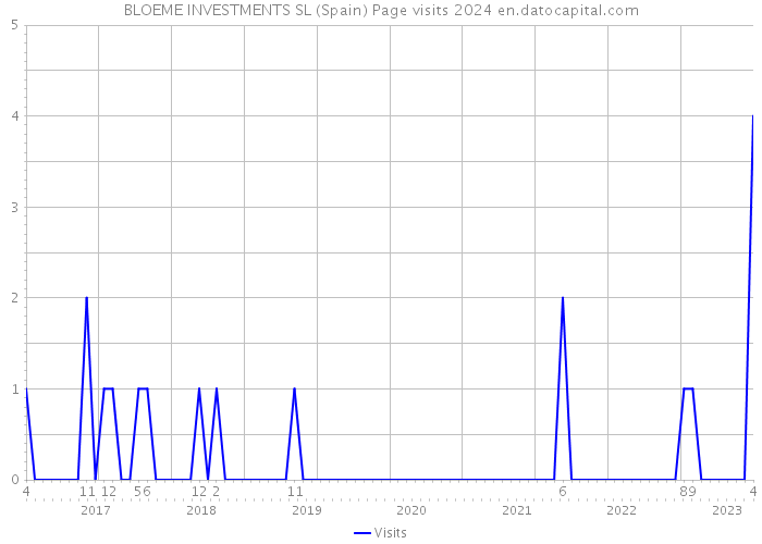 BLOEME INVESTMENTS SL (Spain) Page visits 2024 