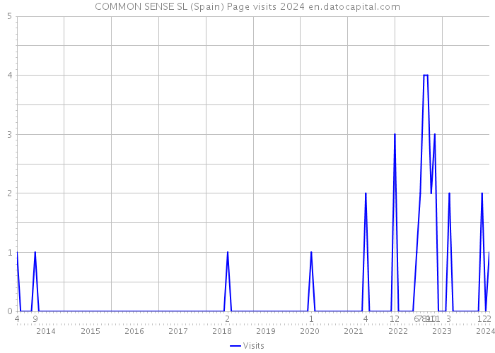 COMMON SENSE SL (Spain) Page visits 2024 