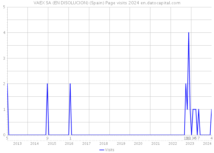VAEX SA (EN DISOLUCION) (Spain) Page visits 2024 