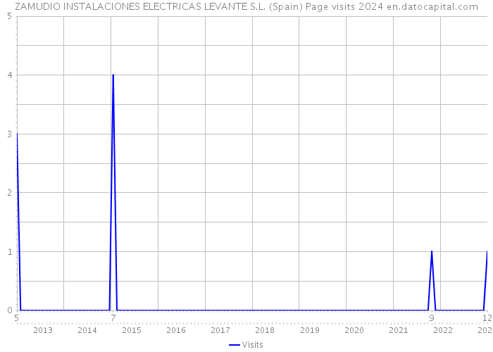 ZAMUDIO INSTALACIONES ELECTRICAS LEVANTE S.L. (Spain) Page visits 2024 