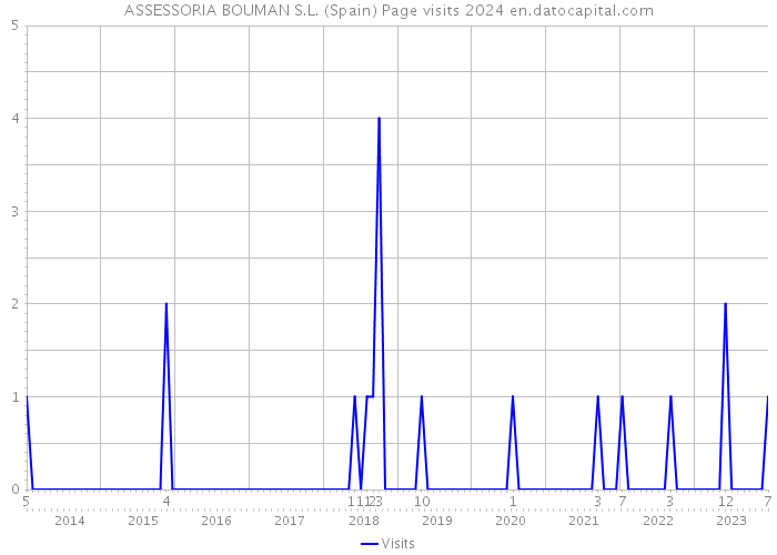 ASSESSORIA BOUMAN S.L. (Spain) Page visits 2024 