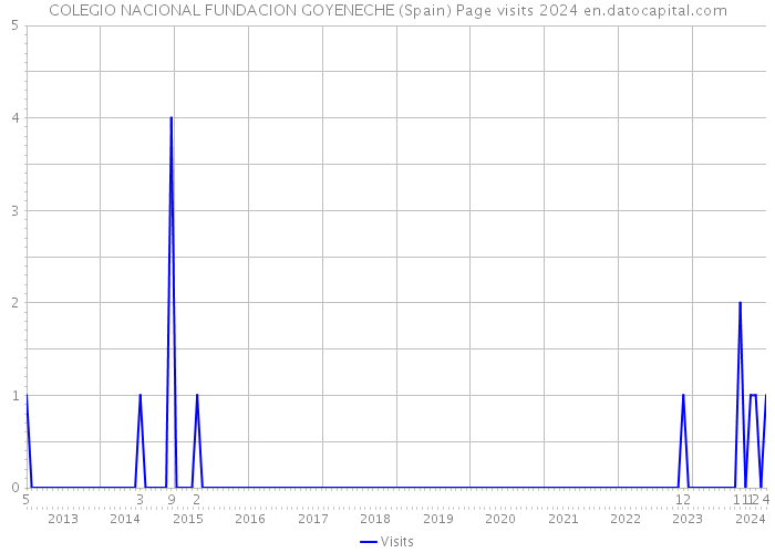 COLEGIO NACIONAL FUNDACION GOYENECHE (Spain) Page visits 2024 