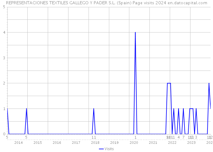 REPRESENTACIONES TEXTILES GALLEGO Y PADER S.L. (Spain) Page visits 2024 