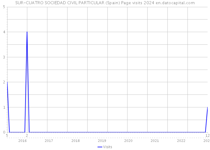 SUR-CUATRO SOCIEDAD CIVIL PARTICULAR (Spain) Page visits 2024 