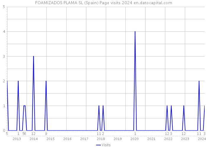 FOAMIZADOS PLAMA SL (Spain) Page visits 2024 