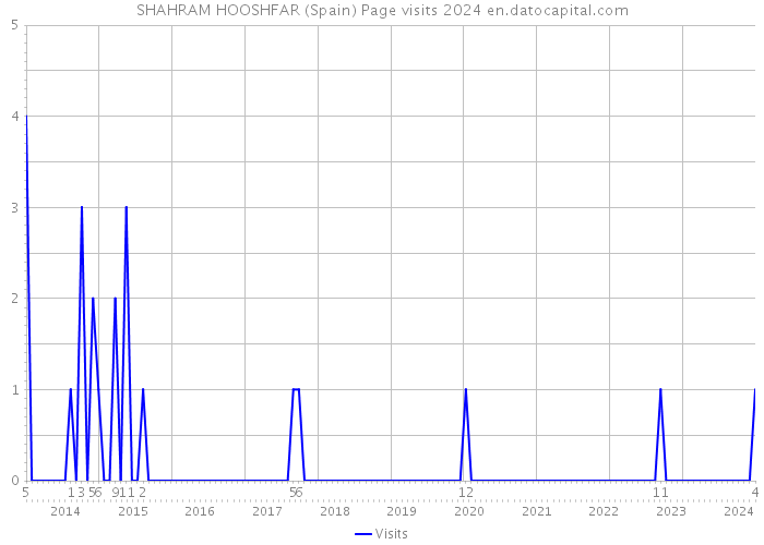 SHAHRAM HOOSHFAR (Spain) Page visits 2024 