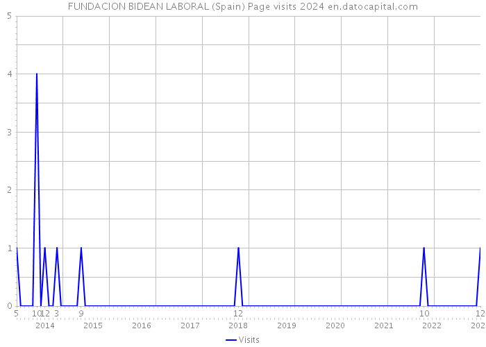 FUNDACION BIDEAN LABORAL (Spain) Page visits 2024 