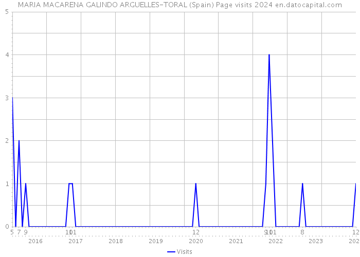 MARIA MACARENA GALINDO ARGUELLES-TORAL (Spain) Page visits 2024 