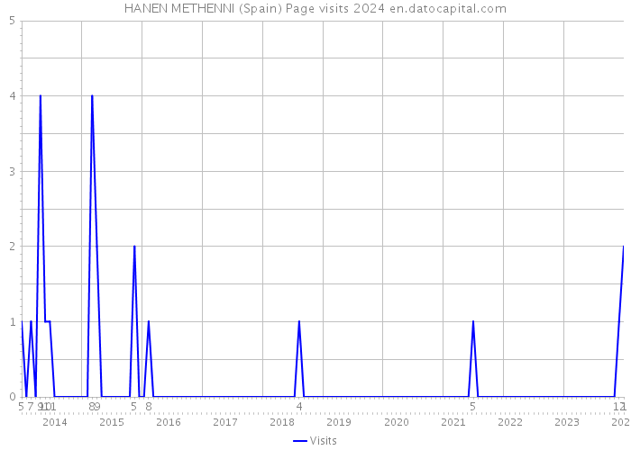 HANEN METHENNI (Spain) Page visits 2024 