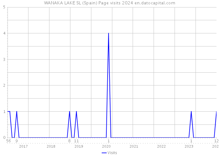 WANAKA LAKE SL (Spain) Page visits 2024 