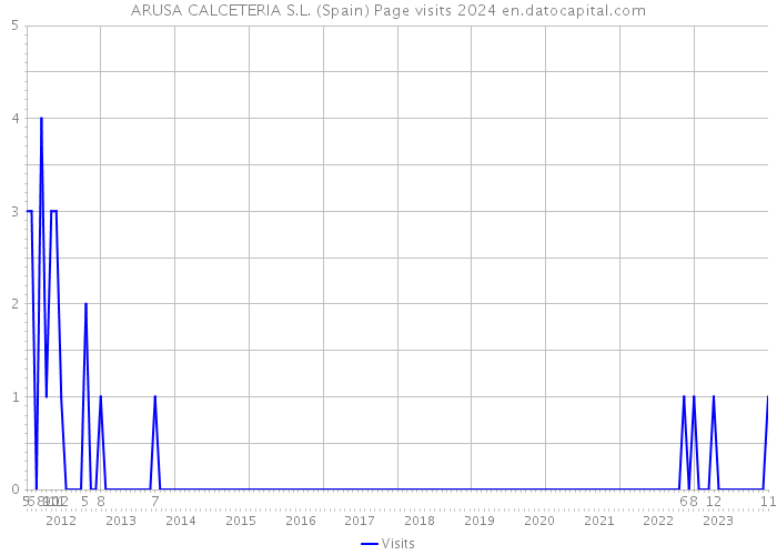 ARUSA CALCETERIA S.L. (Spain) Page visits 2024 
