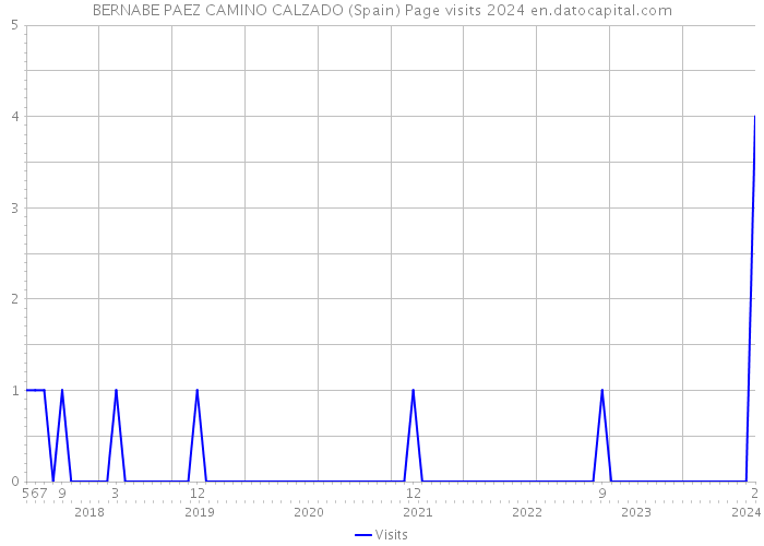 BERNABE PAEZ CAMINO CALZADO (Spain) Page visits 2024 
