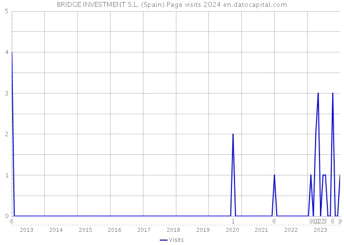 BRIDGE INVESTMENT S.L. (Spain) Page visits 2024 