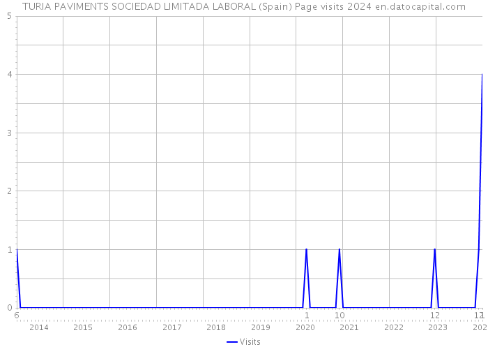 TURIA PAVIMENTS SOCIEDAD LIMITADA LABORAL (Spain) Page visits 2024 