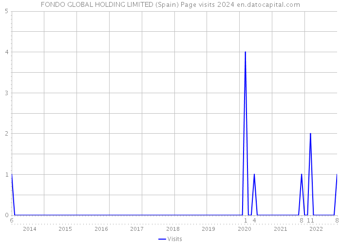 FONDO GLOBAL HOLDING LIMITED (Spain) Page visits 2024 