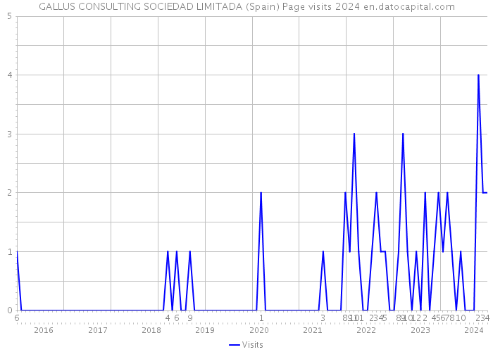 GALLUS CONSULTING SOCIEDAD LIMITADA (Spain) Page visits 2024 