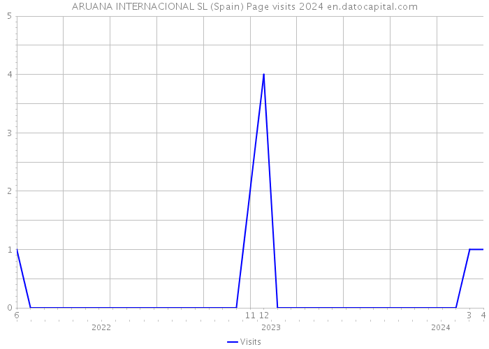 ARUANA INTERNACIONAL SL (Spain) Page visits 2024 