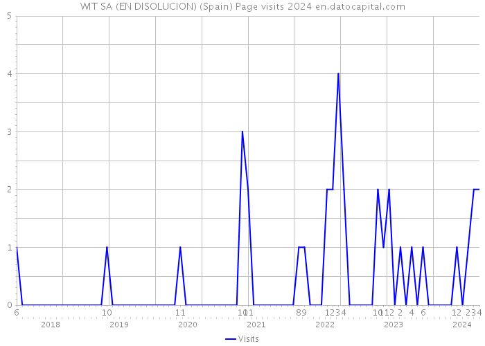 WIT SA (EN DISOLUCION) (Spain) Page visits 2024 