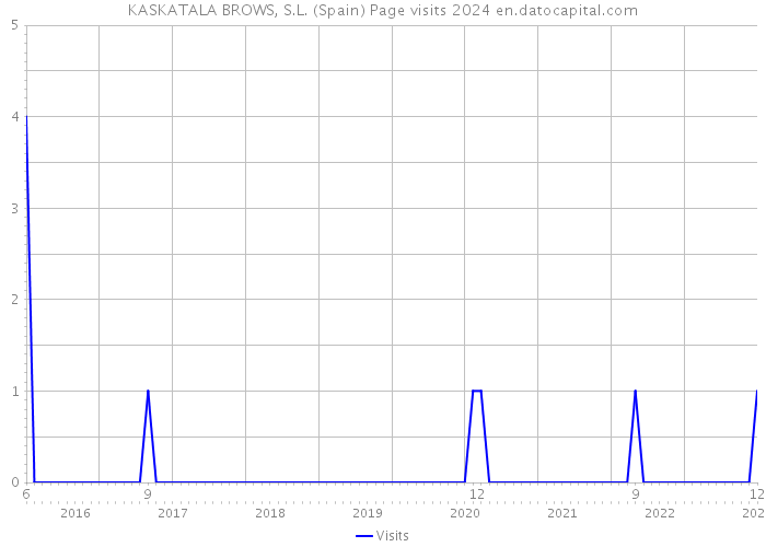 KASKATALA BROWS, S.L. (Spain) Page visits 2024 