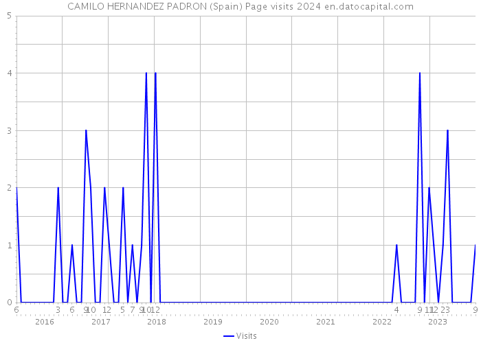 CAMILO HERNANDEZ PADRON (Spain) Page visits 2024 