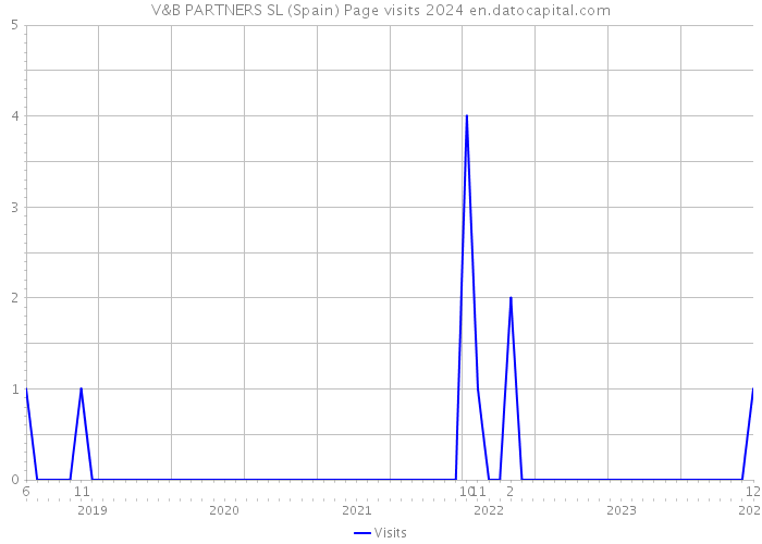 V&B PARTNERS SL (Spain) Page visits 2024 