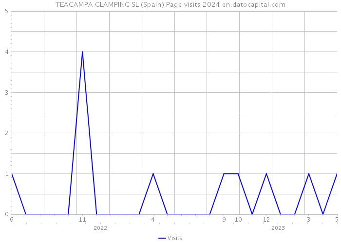 TEACAMPA GLAMPING SL (Spain) Page visits 2024 