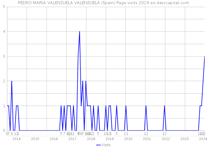 PEDRO MARIA VALENZUELA VALENZUELA (Spain) Page visits 2024 