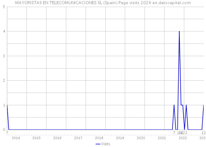 MAYORISTAS EN TELECOMUNICACIONES SL (Spain) Page visits 2024 