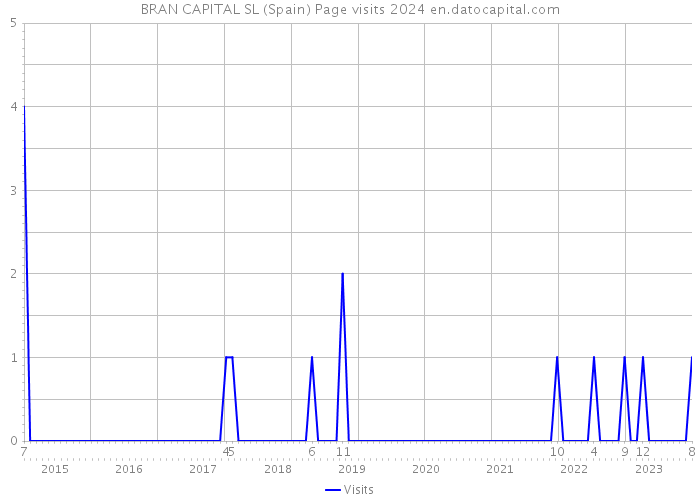 BRAN CAPITAL SL (Spain) Page visits 2024 
