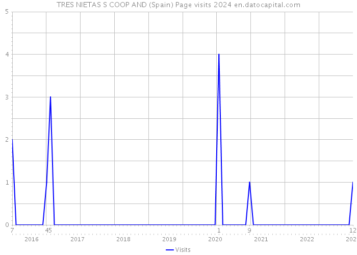 TRES NIETAS S COOP AND (Spain) Page visits 2024 
