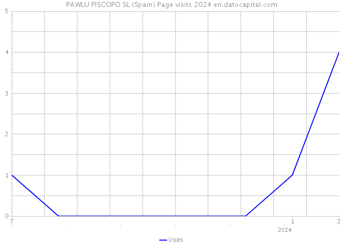 PAWLU PISCOPO SL (Spain) Page visits 2024 