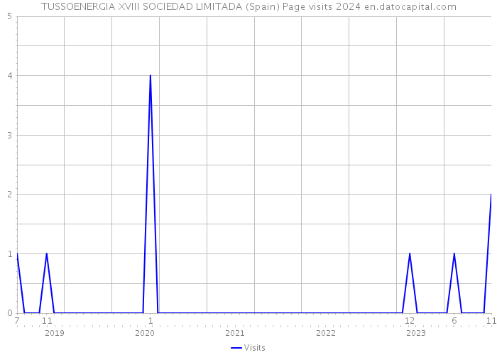 TUSSOENERGIA XVIII SOCIEDAD LIMITADA (Spain) Page visits 2024 