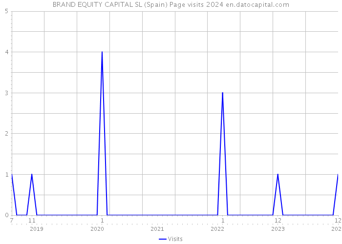 BRAND EQUITY CAPITAL SL (Spain) Page visits 2024 