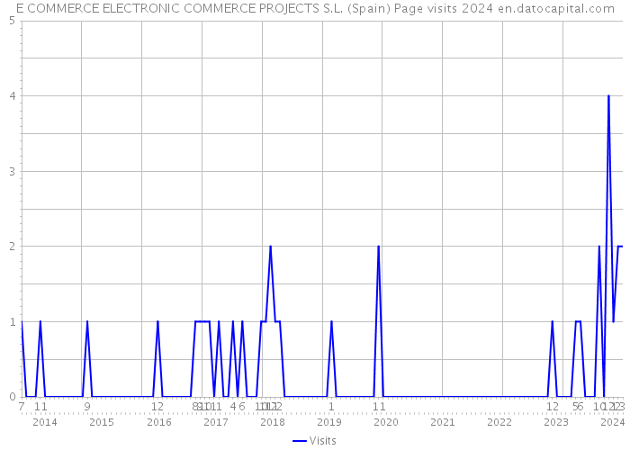 E COMMERCE ELECTRONIC COMMERCE PROJECTS S.L. (Spain) Page visits 2024 