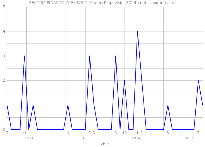 BEATRIZ FIDALGO ZARABOZO (Spain) Page visits 2024 