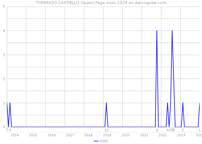 TOMMASO CASTIELLO (Spain) Page visits 2024 
