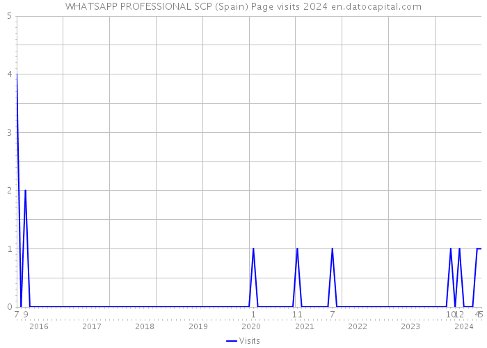 WHATSAPP PROFESSIONAL SCP (Spain) Page visits 2024 