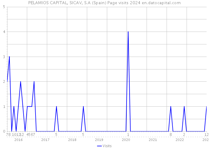 PELAMIOS CAPITAL, SICAV, S.A (Spain) Page visits 2024 